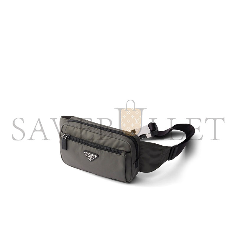 PRADA RE-NYLON AND LEATHER BELT BAG 2VL977 (21*12.5*4.5cm)